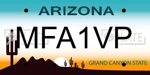 MFA1VP Arizona License Plate