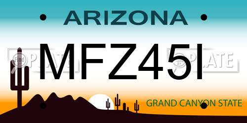 MFZ45I Arizona License Plate