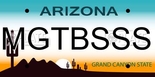 MGTBSSS Arizona License Plate
