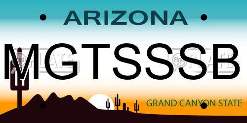 MGTSSSB Arizona License Plate