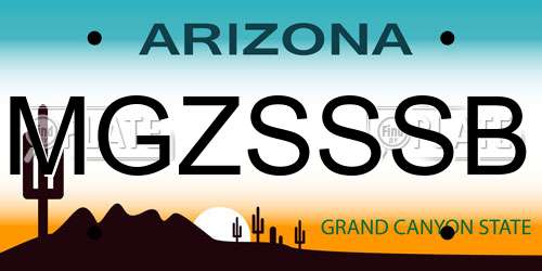 MGZSSSB Arizona License Plate