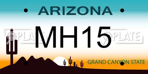 MH15 Arizona License Plate