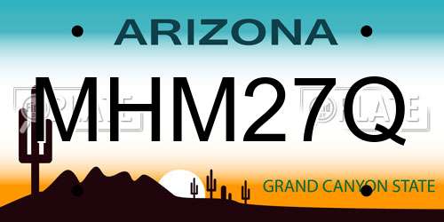 MHM27Q Arizona License Plate