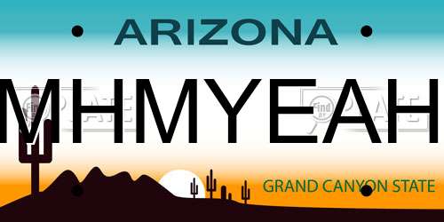 MHMYEAH Arizona License Plate