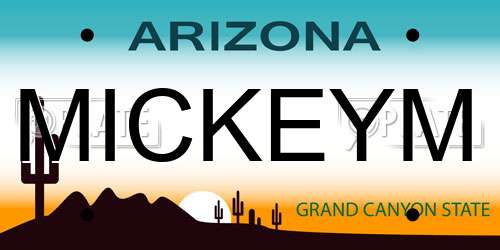 MICKEYM Arizona License Plate