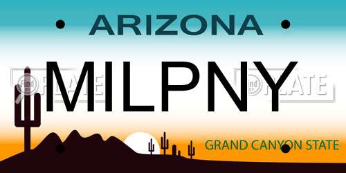 MILPNY Arizona License Plate
