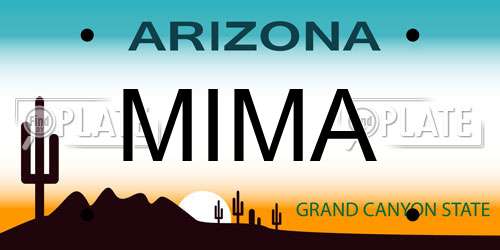 MIMA Arizona License Plate