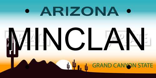 MINCLAN Arizona License Plate