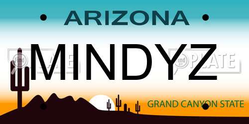 MINDYZ Arizona License Plate