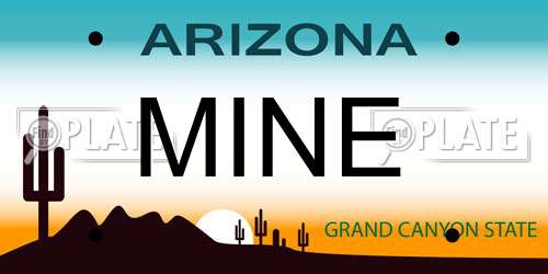 MINE Arizona License Plate