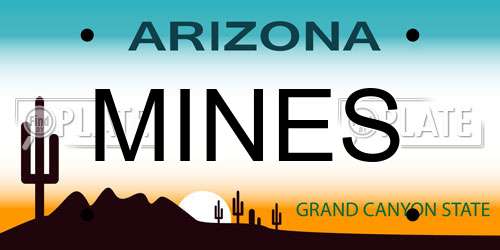 MINES Arizona License Plate