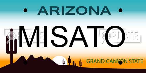 MISATO Arizona License Plate