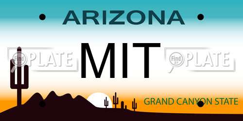 MIT Arizona License Plate
