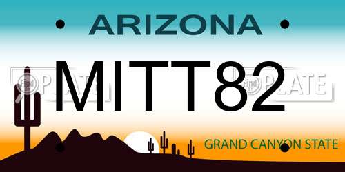 MITT82 Arizona License Plate