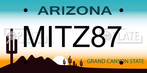 MITZ87 Arizona License Plate