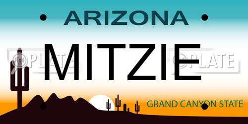 MITZIE Arizona License Plate