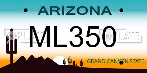 ML350 Arizona License Plate