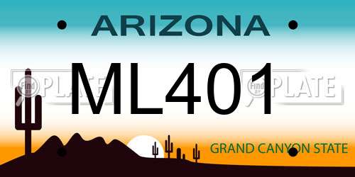 ML401 Arizona License Plate