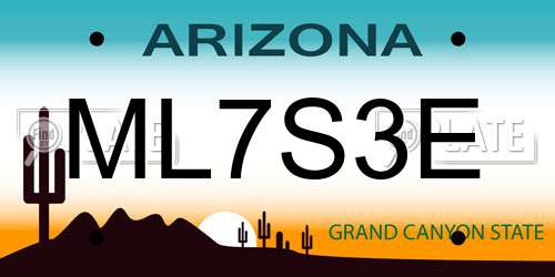 ML7S3E Arizona License Plate