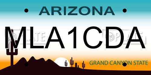 MLA1CDA Arizona License Plate