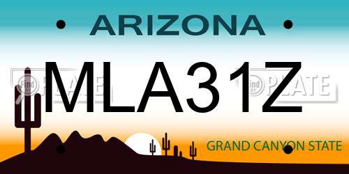 MLA31Z Arizona License Plate
