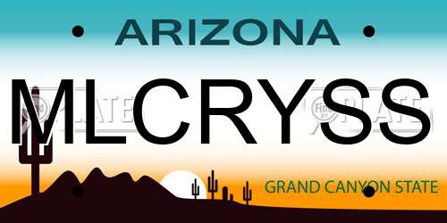 MLCRYSS Arizona License Plate