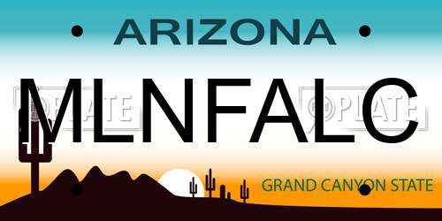 MLNFALC Arizona License Plate