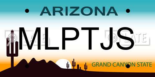MLPTJS Arizona License Plate