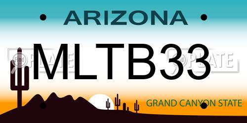 MLTB33 Arizona License Plate