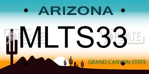 MLTS33 Arizona License Plate