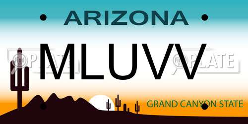 MLUVV Arizona License Plate