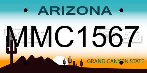 MMC1567 Arizona License Plate