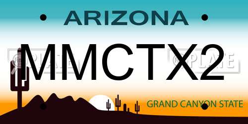 MMCTX2 Arizona License Plate