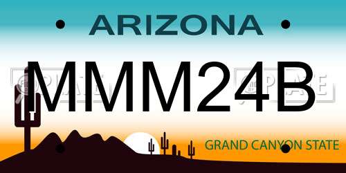MMM24B Arizona License Plate