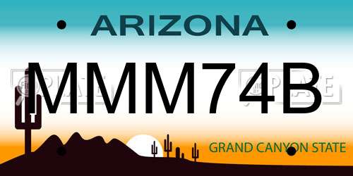 MMM74B Arizona License Plate