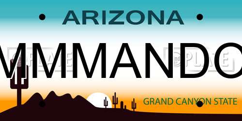MMMANDO Arizona License Plate