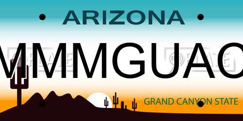 MMMGUAC Arizona License Plate