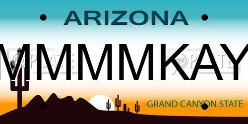 MMMMKAY Arizona License Plate
