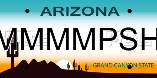 MMMMPSH Arizona License Plate
