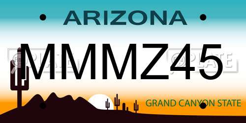 MMMZ45 Arizona License Plate