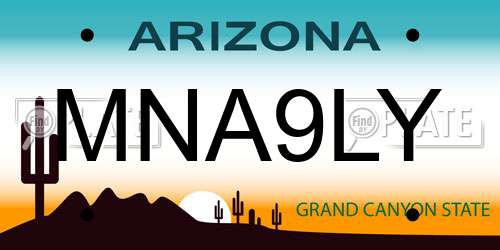 MNA9LY Arizona License Plate