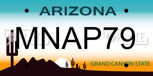 MNAP79 Arizona License Plate