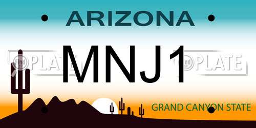 MNJ1 Arizona License Plate