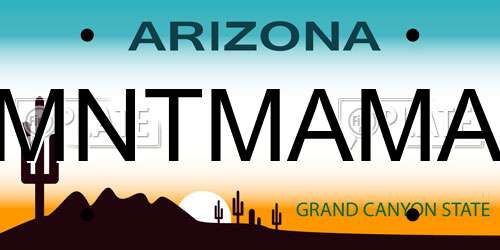 MNTMAMA Arizona License Plate