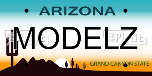 MODELZ Arizona License Plate