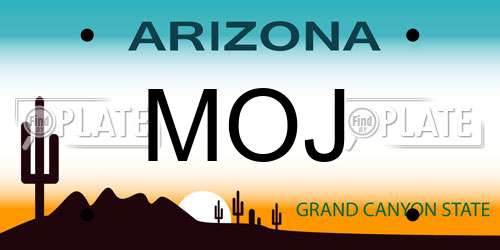 MOJ Arizona License Plate