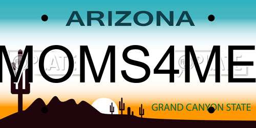 MOMS4ME Arizona License Plate