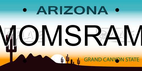 MOMSRAM Arizona License Plate