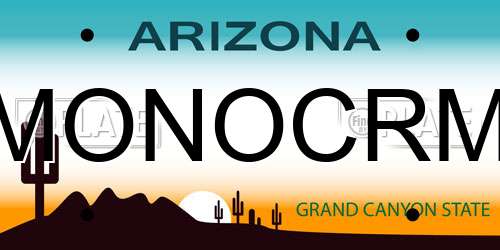 MONOCRM Arizona License Plate
