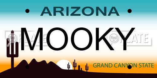 MOOKY Arizona License Plate